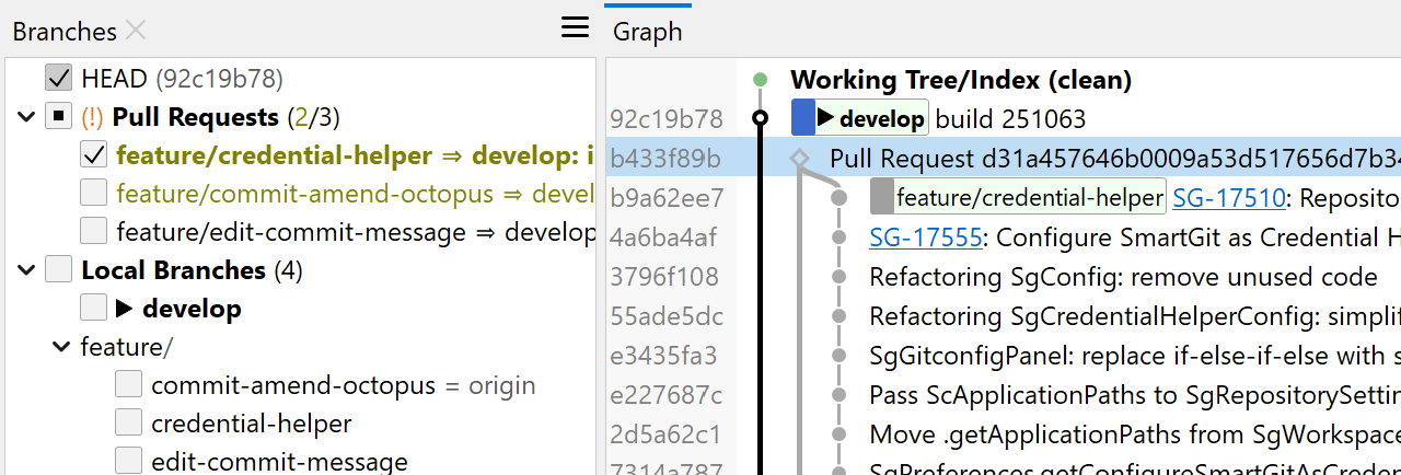 SmartGit's Distributed Reviews add-on enabling offline code reviews and Git-based feedback sharing without server dependencies.