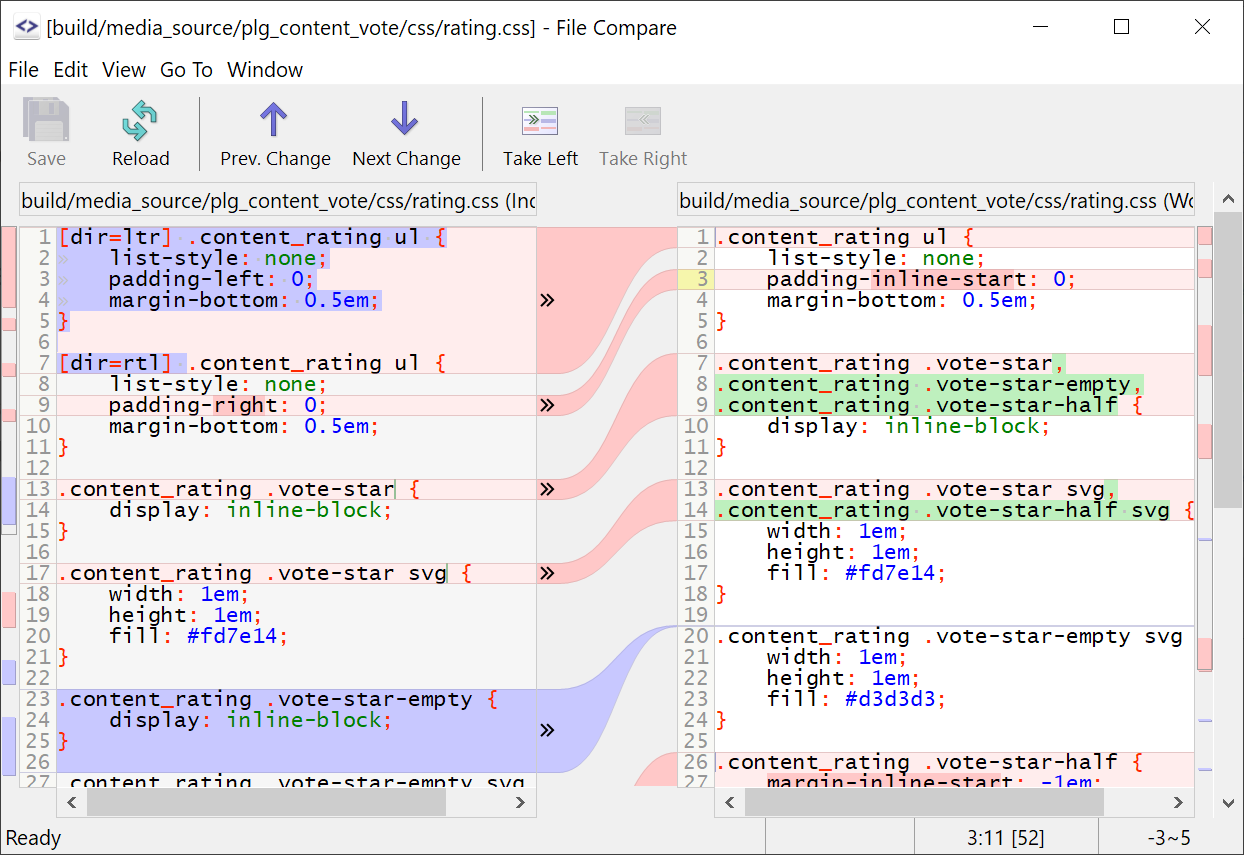 SmartGit screenshot showing interactive rebase with drag-and-drop commit reordering.